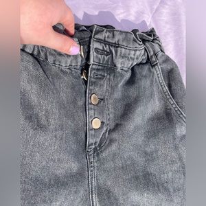 Zara black jeans with multiple buttons size 6